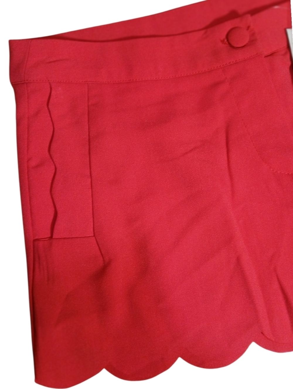 NWT Jun & Ivy Hot Pink Shorts Scalloped Hem Scalloped Pockets - Picture 3 of 8